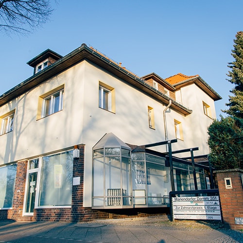 Zahnarzt Mariendorf - Klinda-von Malinowski - Außenansicht der Praxis
